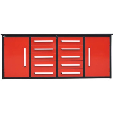 Steelman 7‘ armoire de rangement avec établi (10 tiroirs & 2 cabinets)