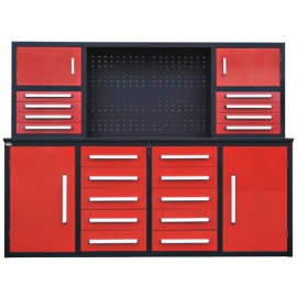 Steelman 7‘ armoire de rangement avec établi (18 tiroirs & 4 cabinets)