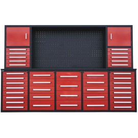 Steelman 10‘ armoire de rangement avec établi (40 tiroirs & 2 cabinets)