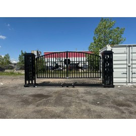 Porte en fer de 20 pieds - Conception de pilier de porte